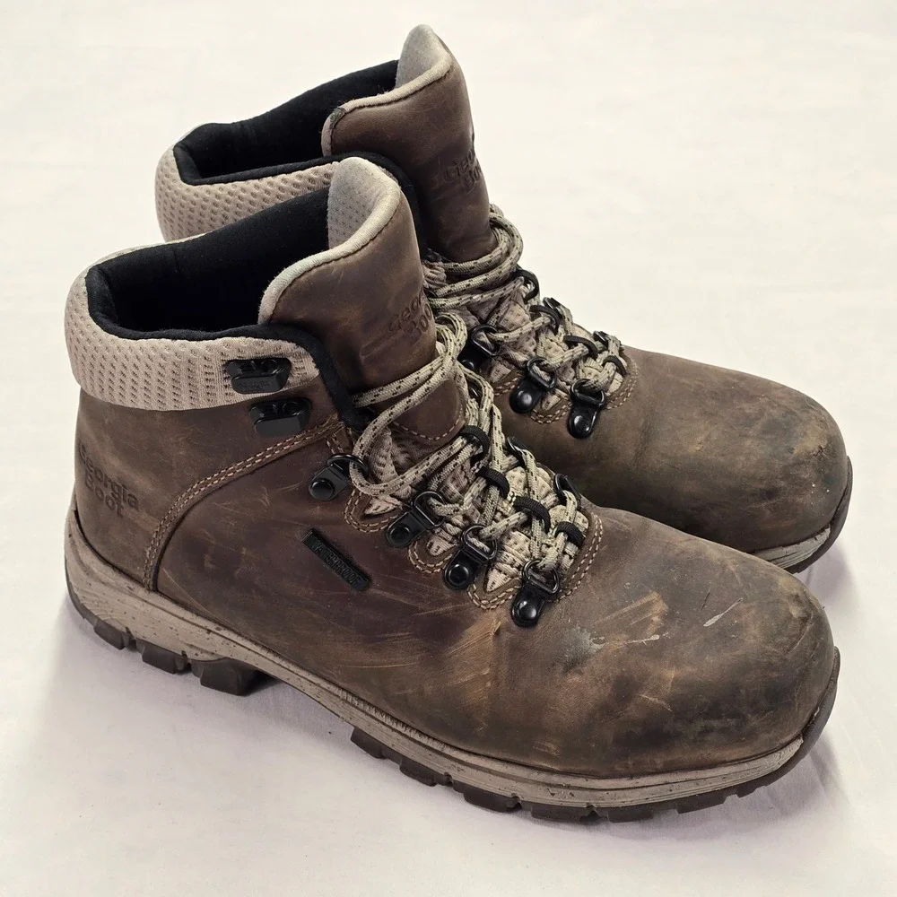 Georgia Boot Eagle Trail Women's Alloy Toe Waterproof Hiking Work Boots Size 8M - Picture 2 of 9
